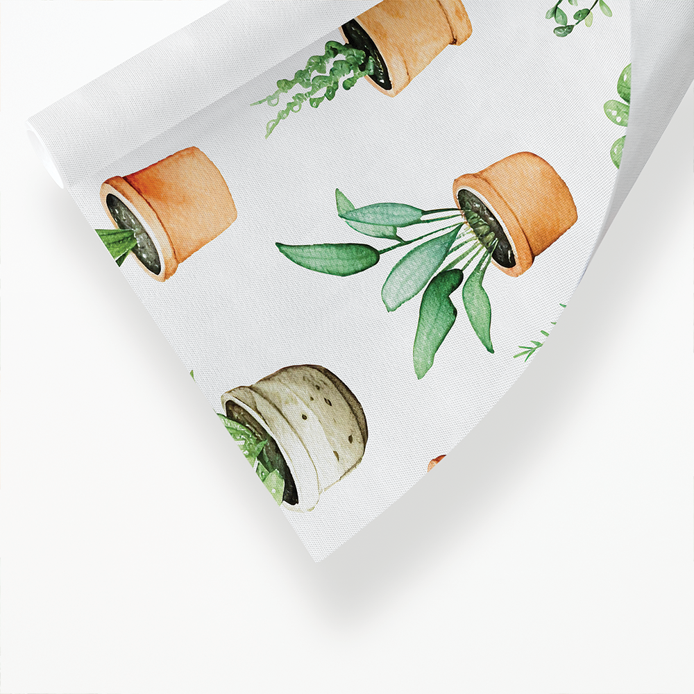 Potted plants pattern - Art Print