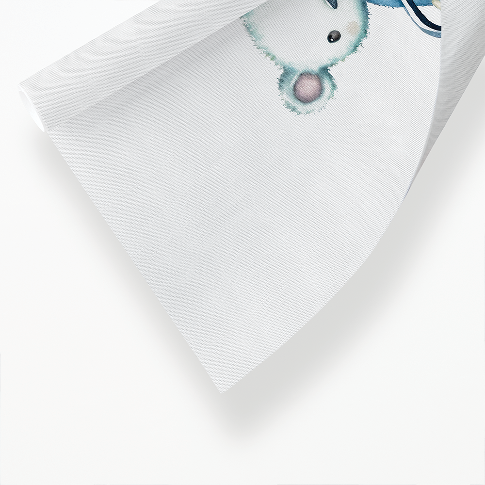 Little mouse driving a blue car - Art Print