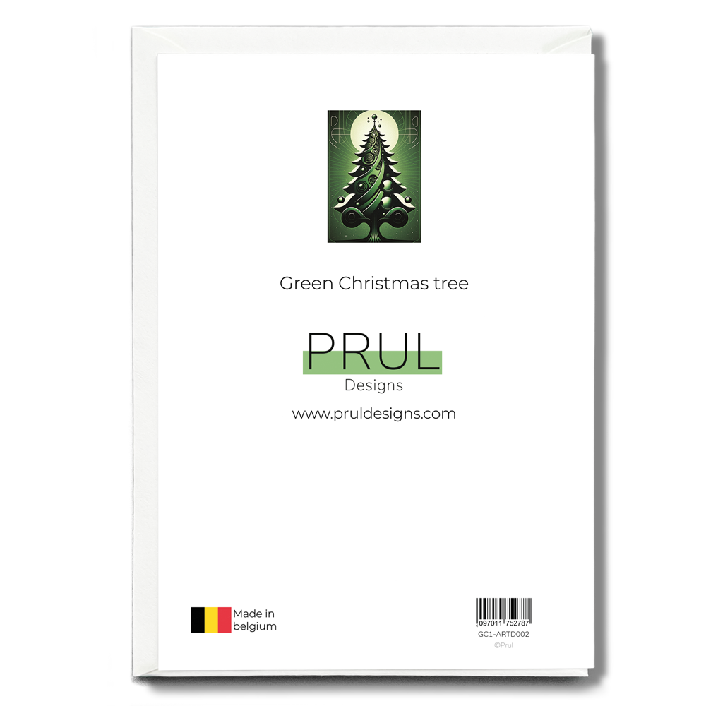Green Christmas tree - Greeting Card