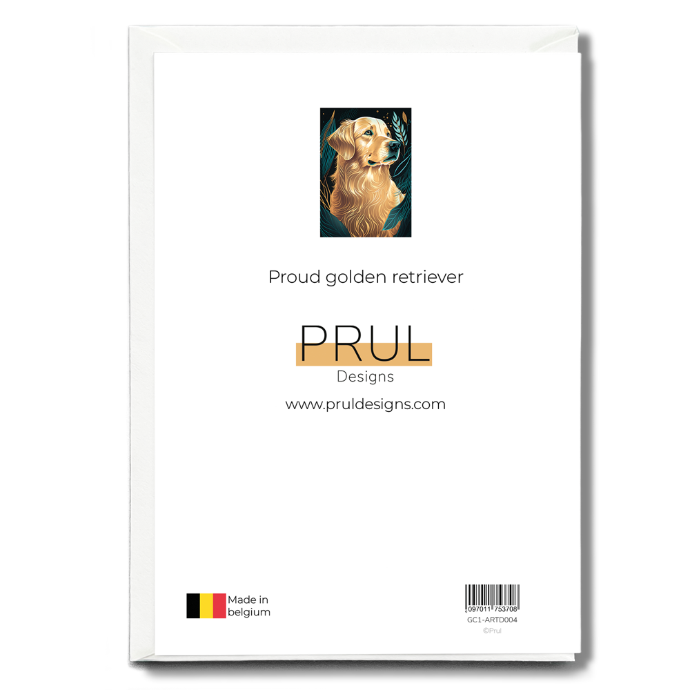 Proud golden retriever - Greeting Card
