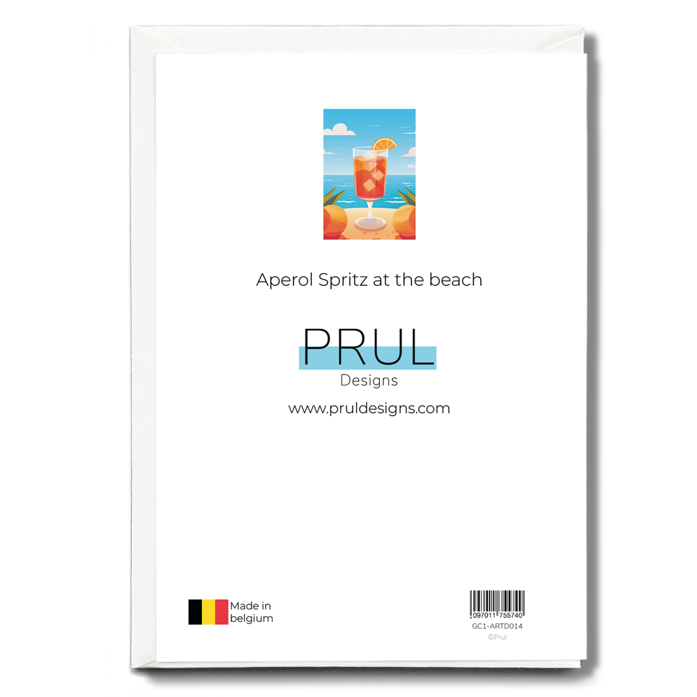 Aperol Spritz at the beach - Greeting Card