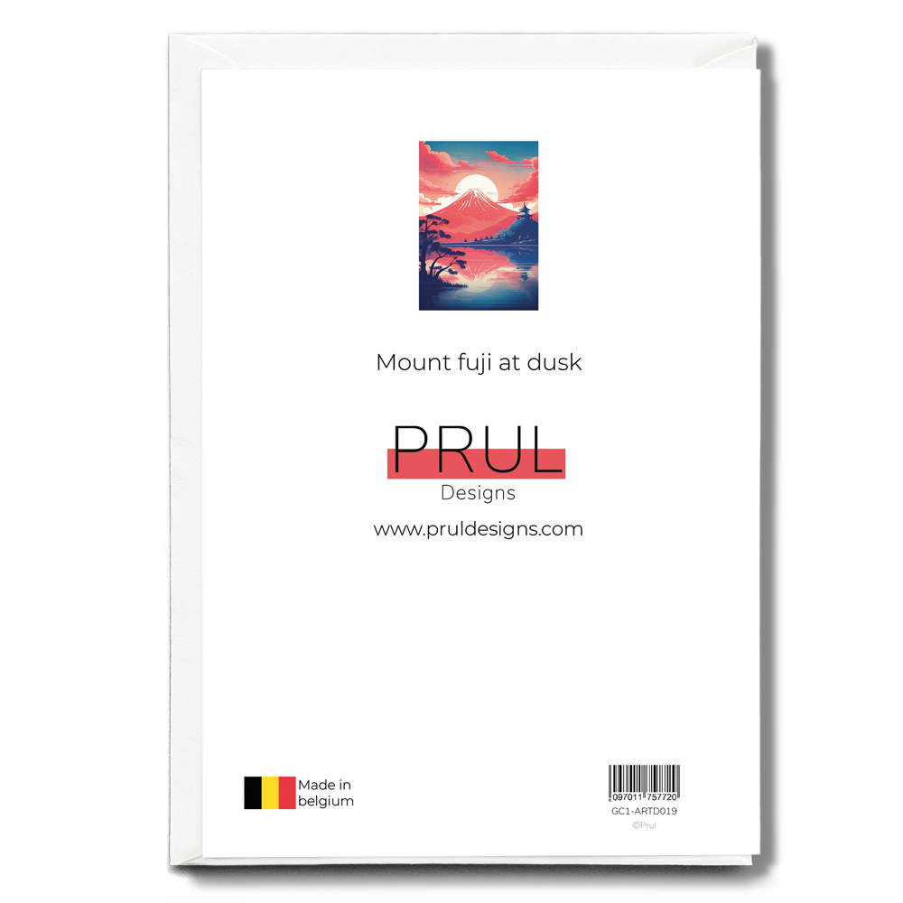 Mount fuji at dusk - Greeting Card