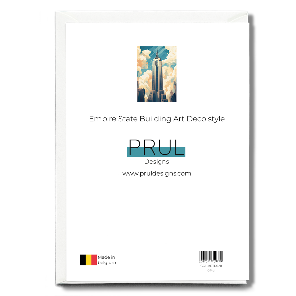 Empire State Building Art Deco style - Greeting Card