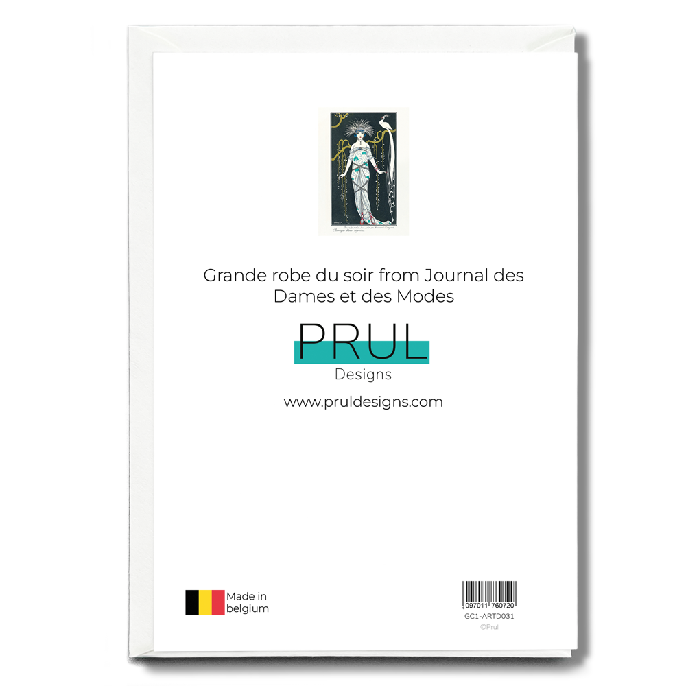 Grande robe du soir from Journal des Dames et des Modes - Greeting Card