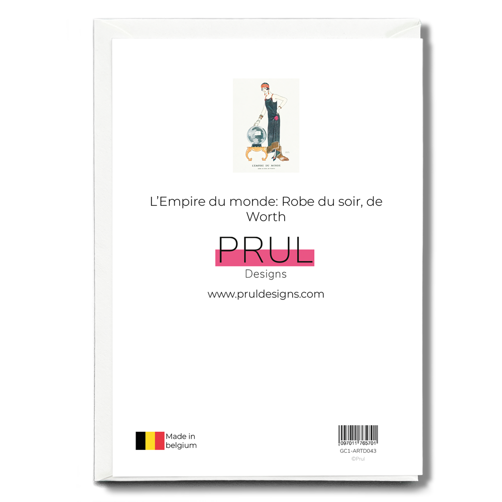 L'Empire du monde: Robe du soir, de Worth - Greeting Card