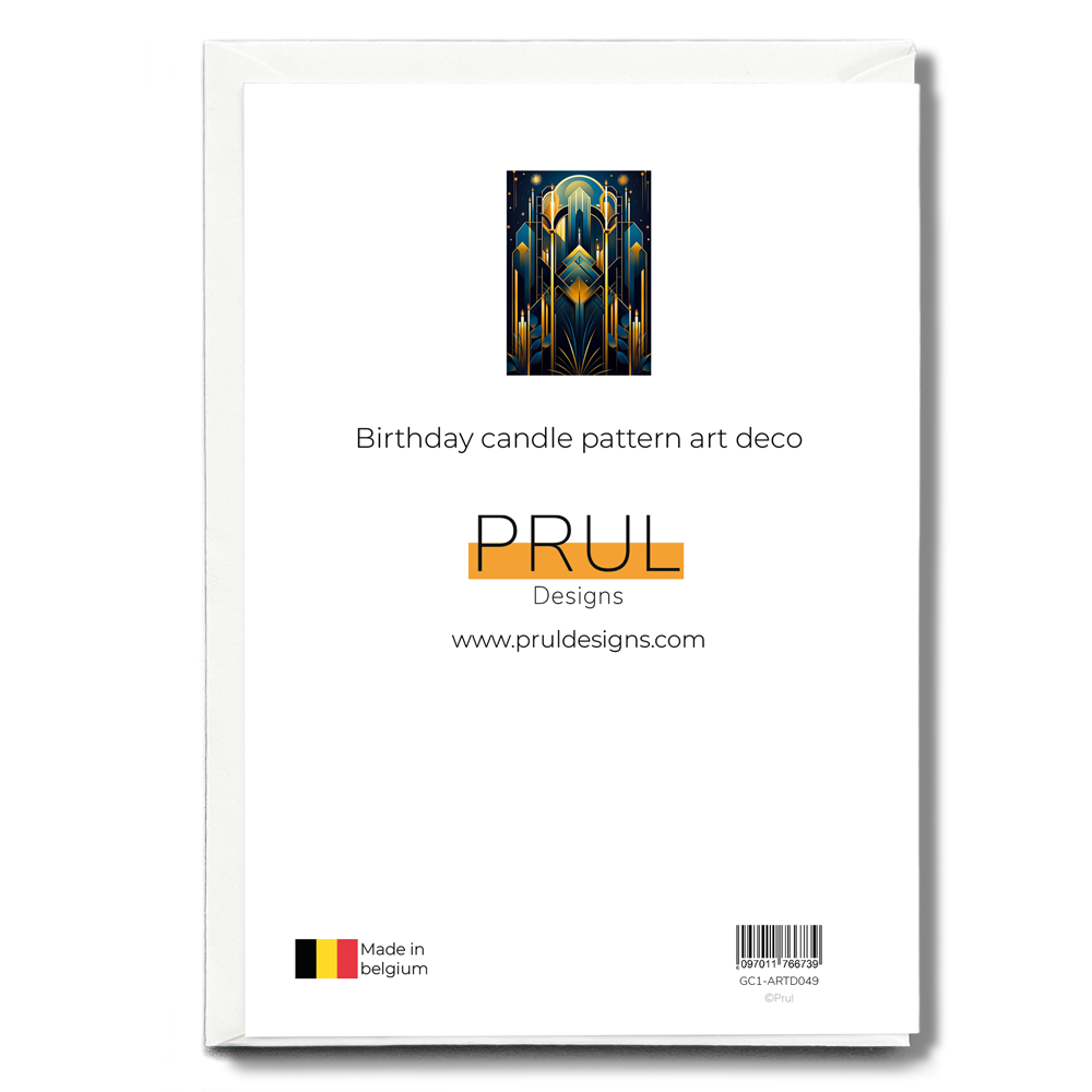 Birthday candle pattern art deco - Greeting Card