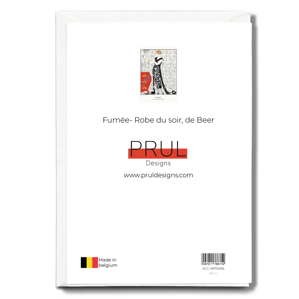 Fumée- Robe du soir, de Beer - Greeting Card