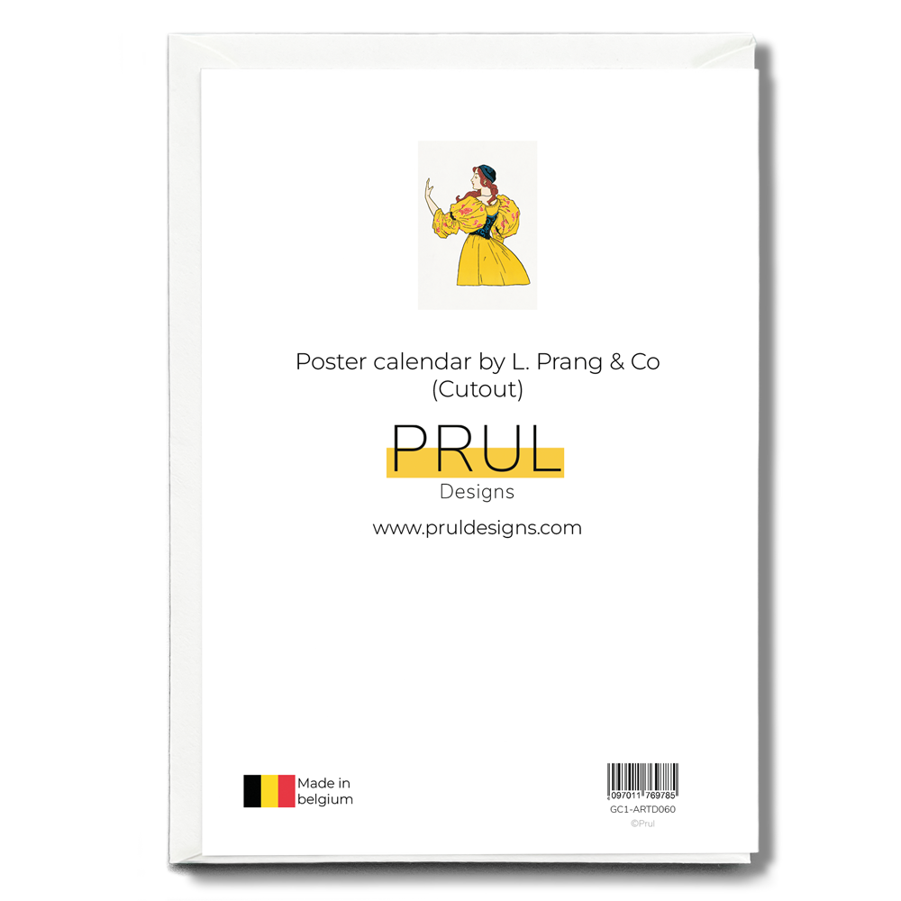 Poster calendar by L. Prang & Co (Cutout) - Greeting Card