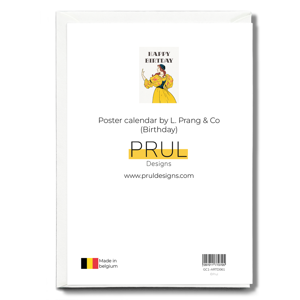 Poster calendar by L. Prang & Co (Birthday) - Greeting Card
