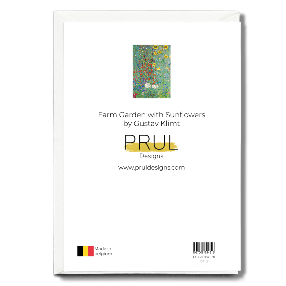 Farm Garden with Sunflowers By Gustav Klimt - Greeting Card