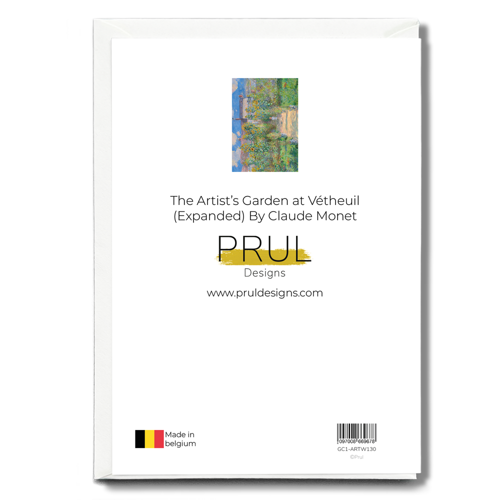 The Artist's Garden at Vétheuil (Expanded) By Claude Monet - Greeting Card