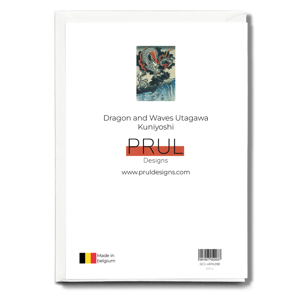 Dragon and Waves Utagawa Kuniyoshi - Greeting Card