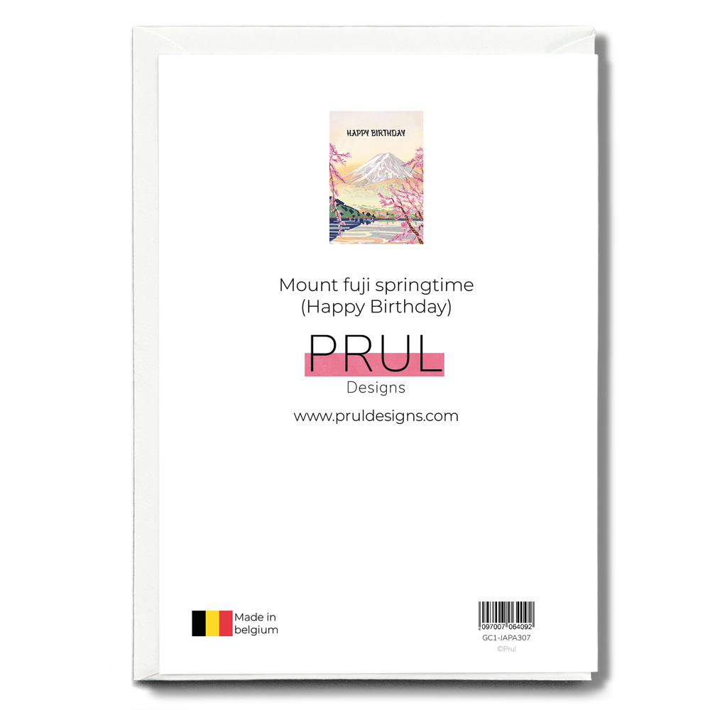 Mount fuji springtime (Happy Birthday) - Greeting Card