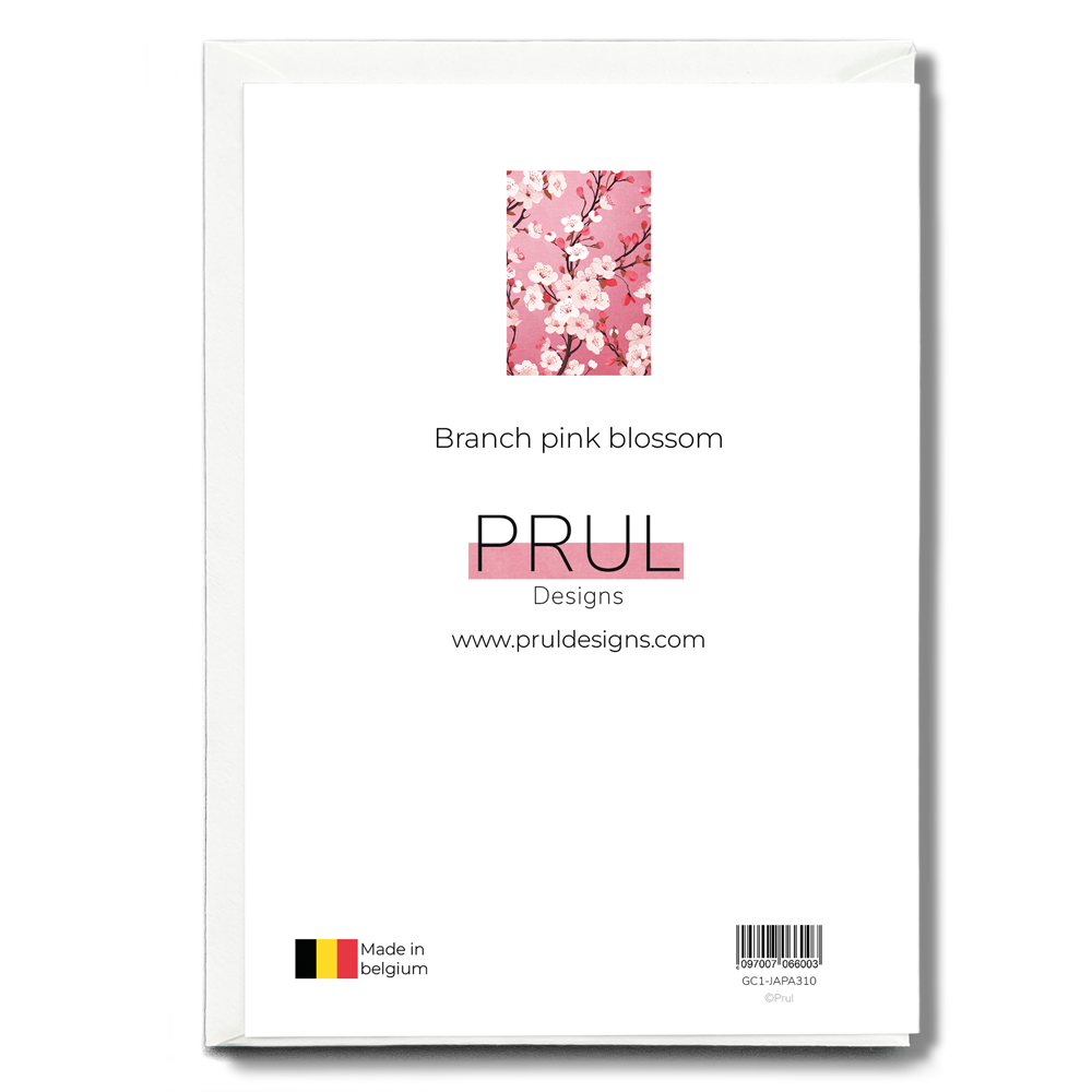 Branch pink blossom - Greeting Card