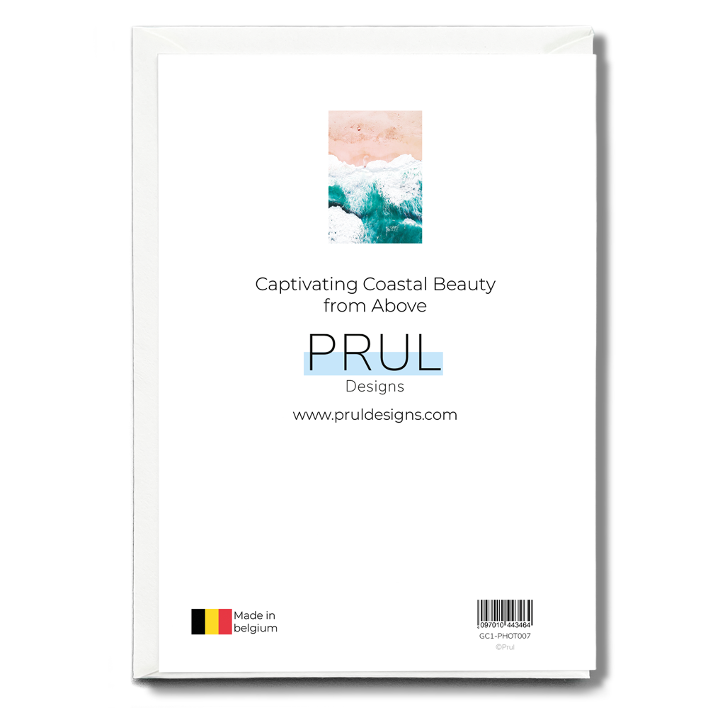 Captivating Coastal Beauty from Above - Greeting Card