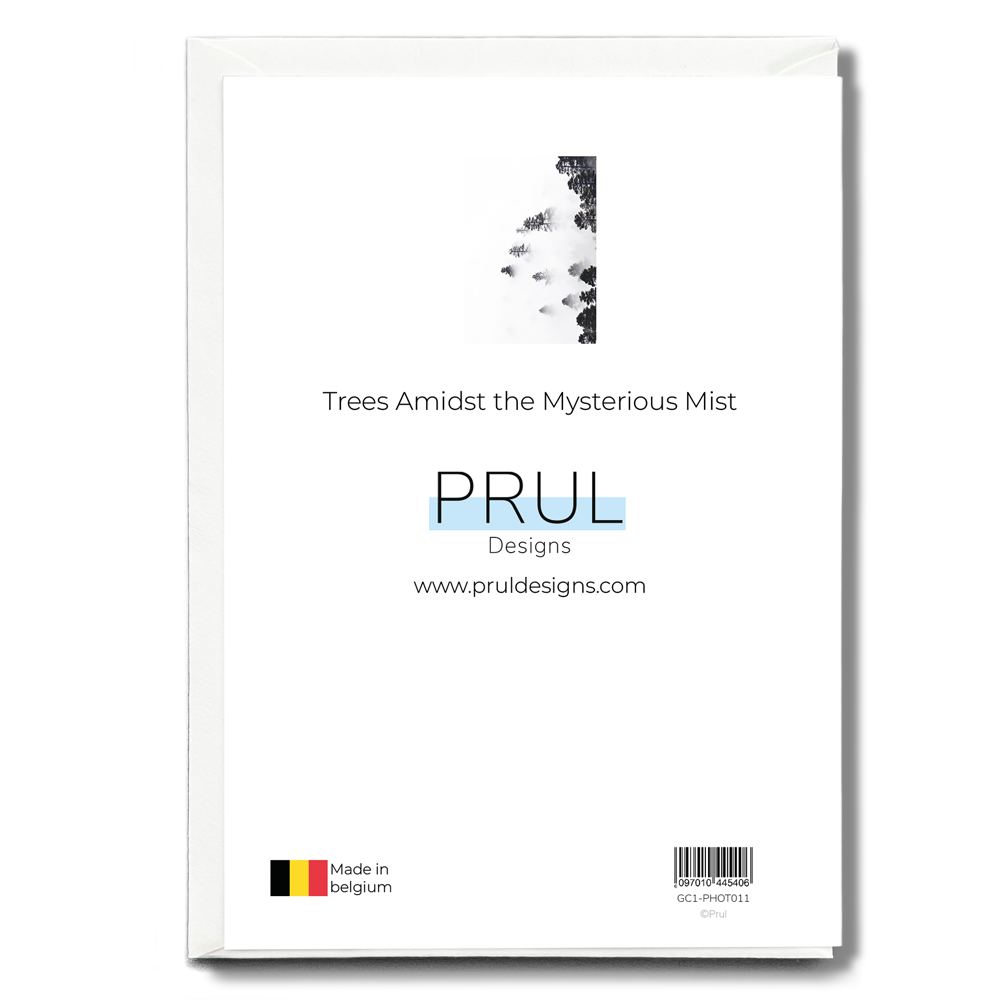 Trees Amidst the Mysterious Mist - Greeting Card