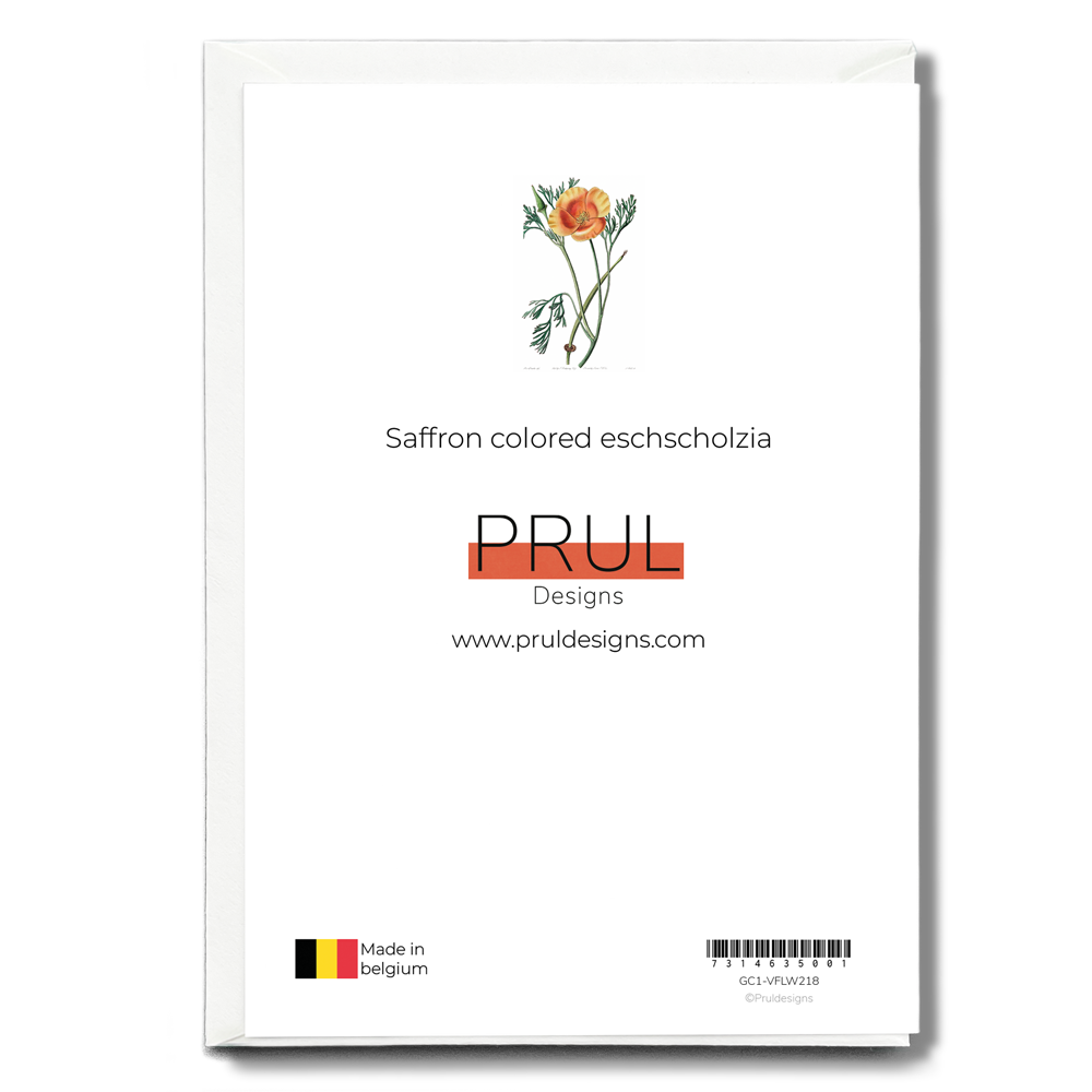 Saffron colored eschscholzia - Wenskaart