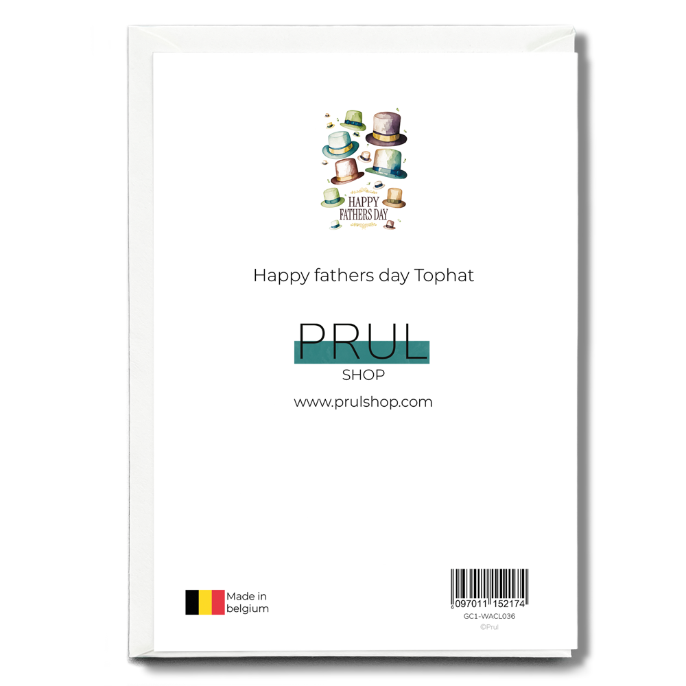 Happy fathers day Tophat - Greeting Card