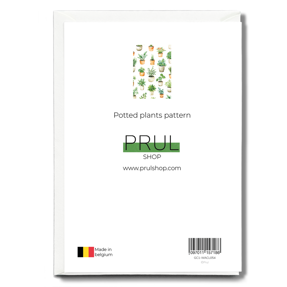 Potted plants pattern - Greeting Card