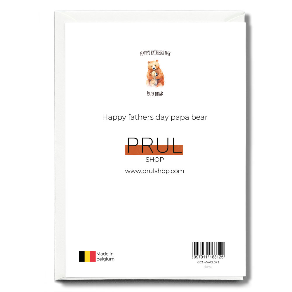Happy fathers day papa bear - Greeting Card