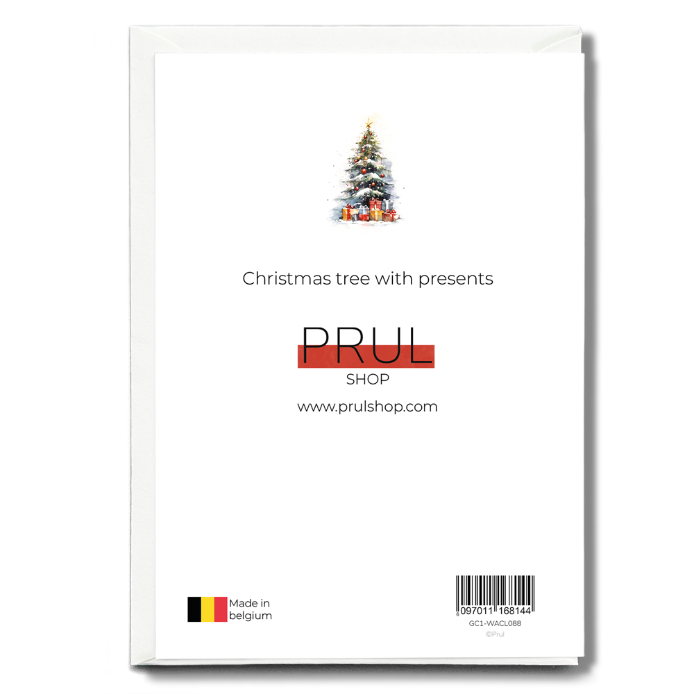 Christmas tree with presents - Greeting Card