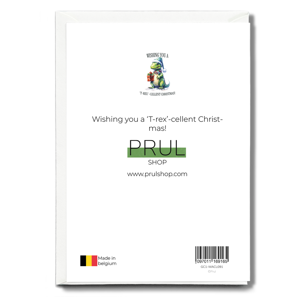 Wishing you a 'T-rex'-cellent Christmas! - Greeting Card
