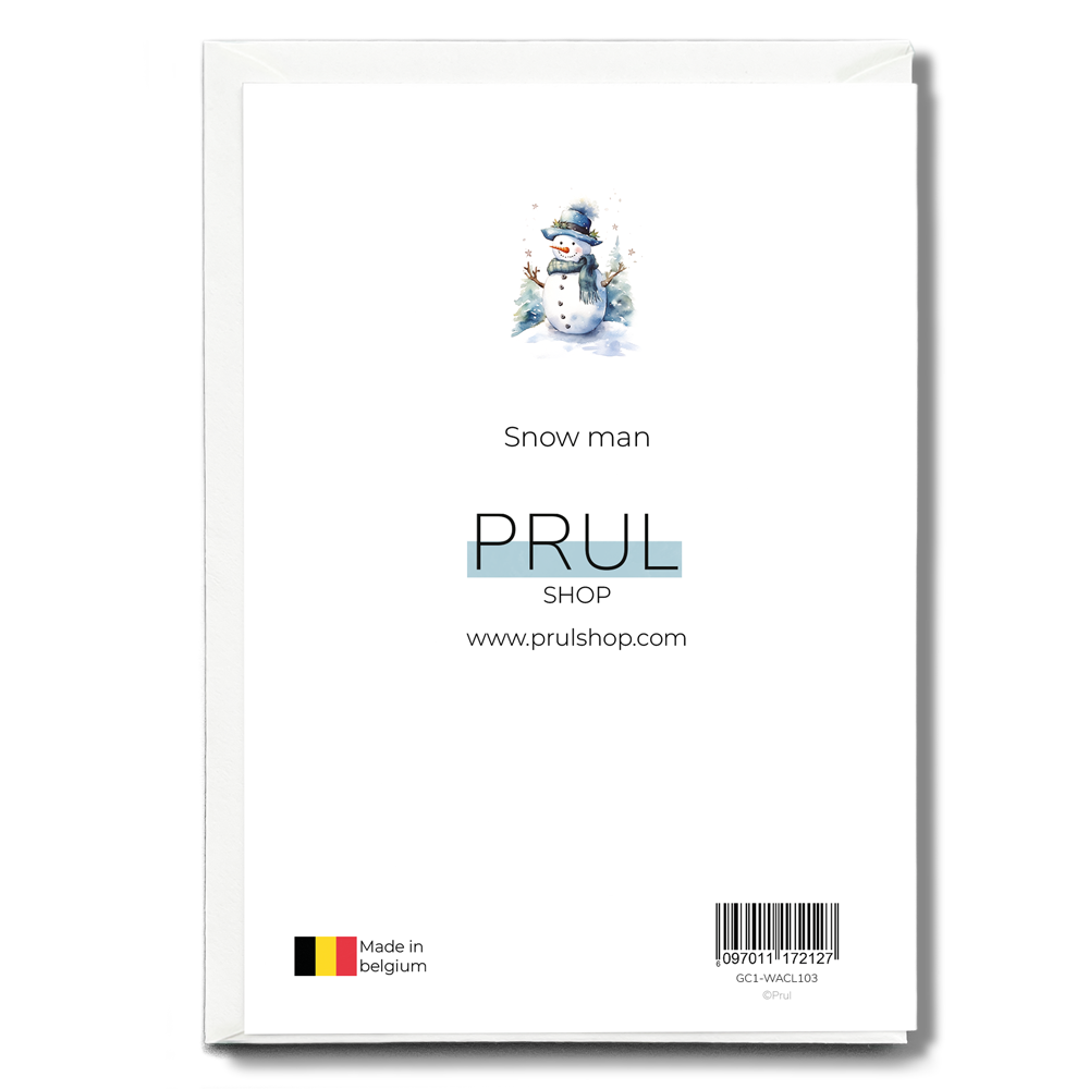 Snow man - Greeting Card