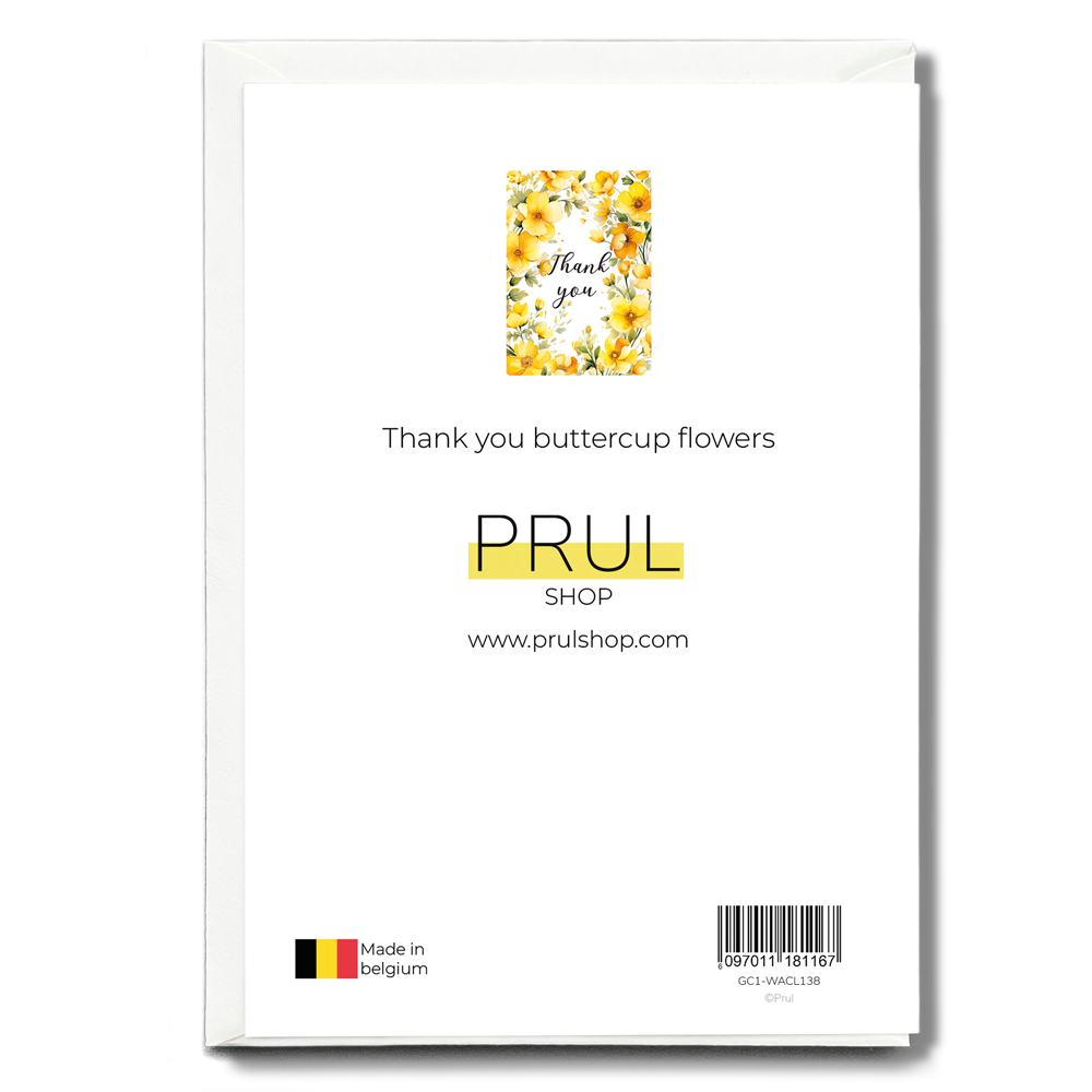 Thank you buttercup flowers - Greeting Card