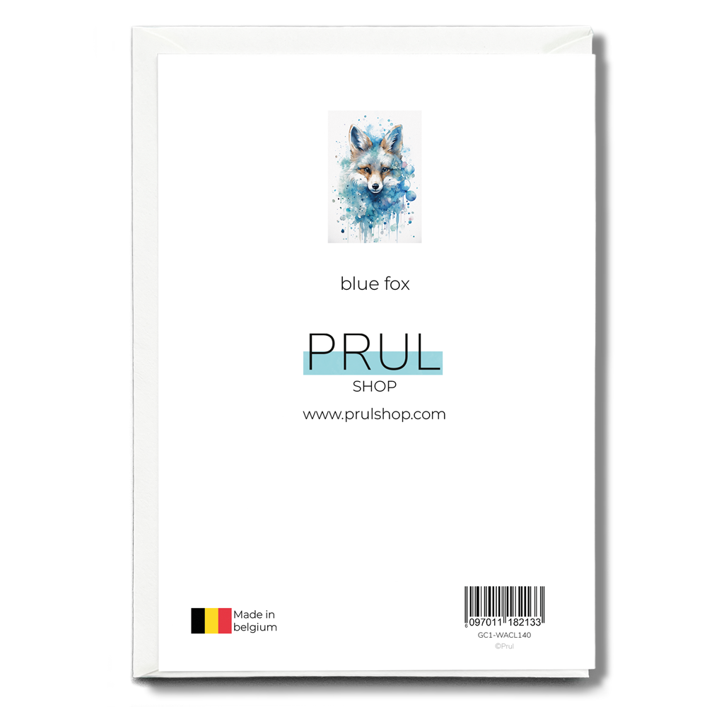 blue fox - Greeting Card