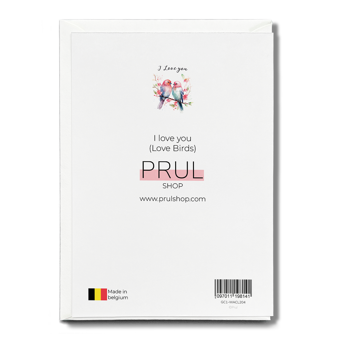 I love you (Love Birds) - Greeting Card