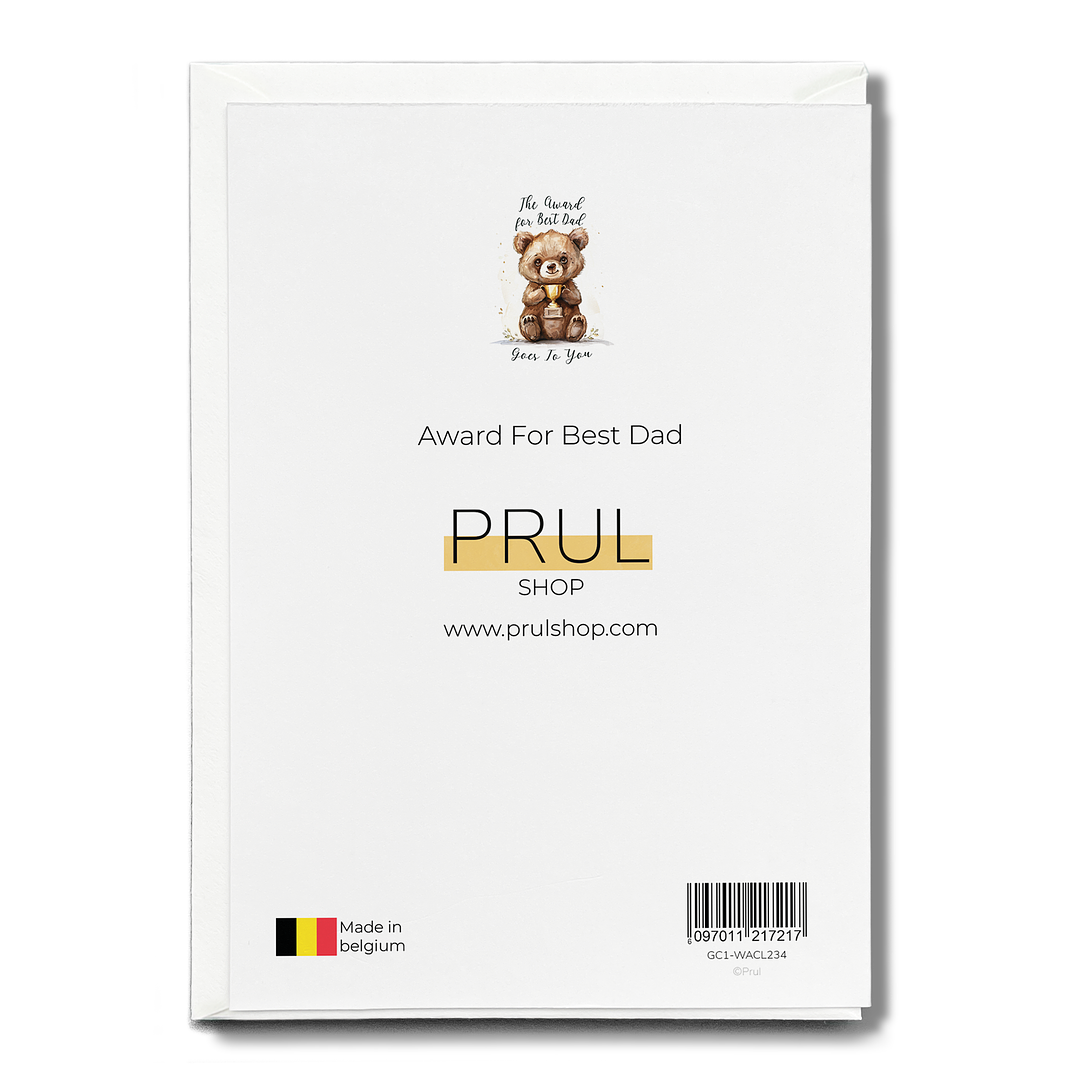 Award For Best Dad - Greeting Card