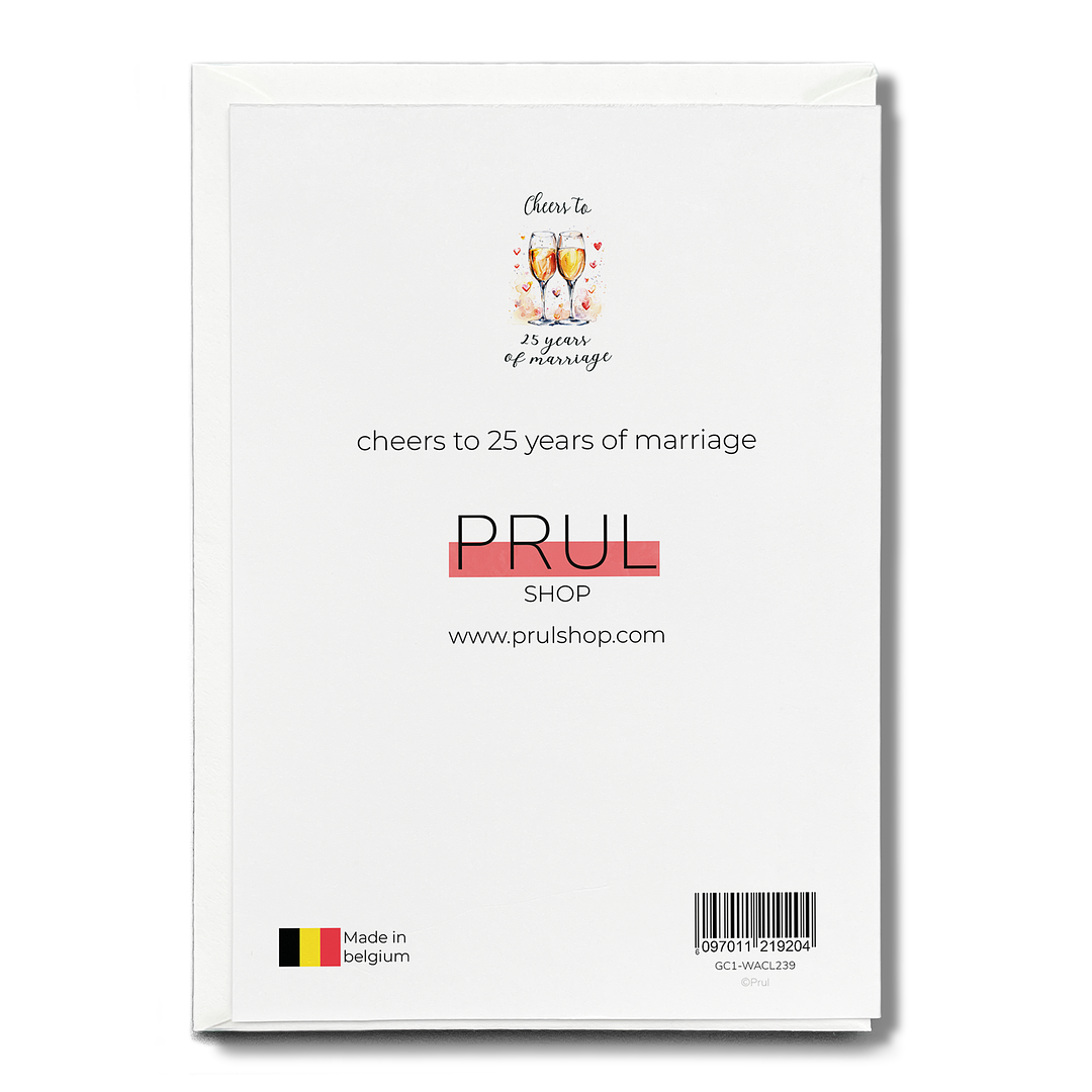 cheers to 25 years of marriage - Greeting Card