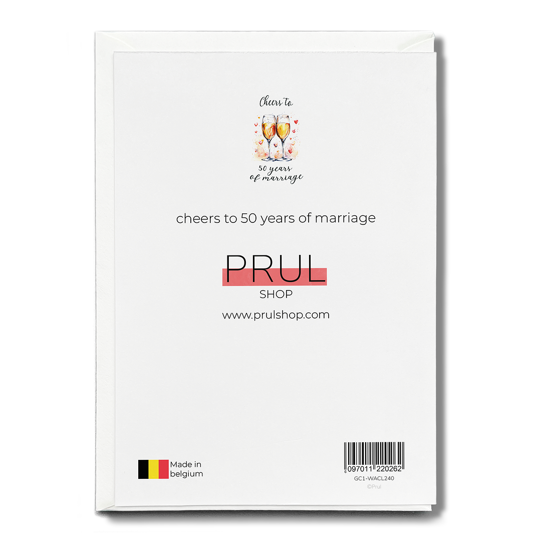 cheers to 50 years of marriage - Greeting Card