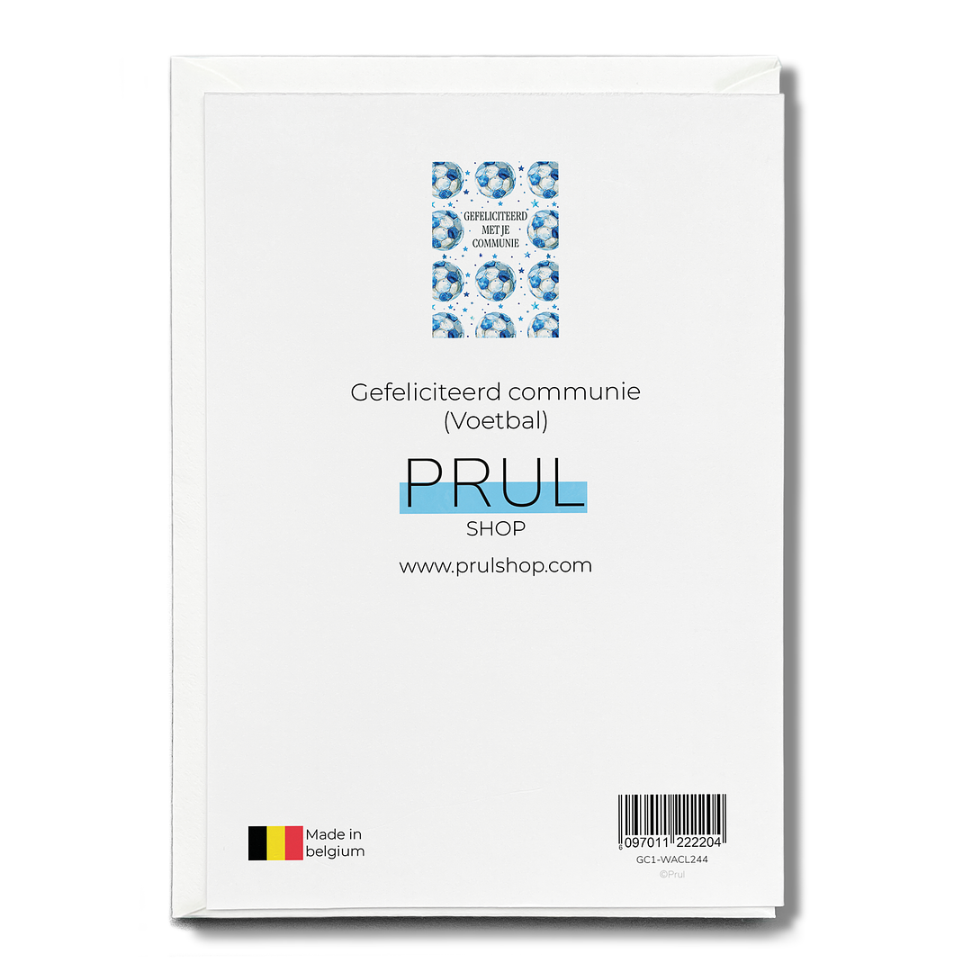 Gefeliciteerd communie (Voetbal) - Greeting Card