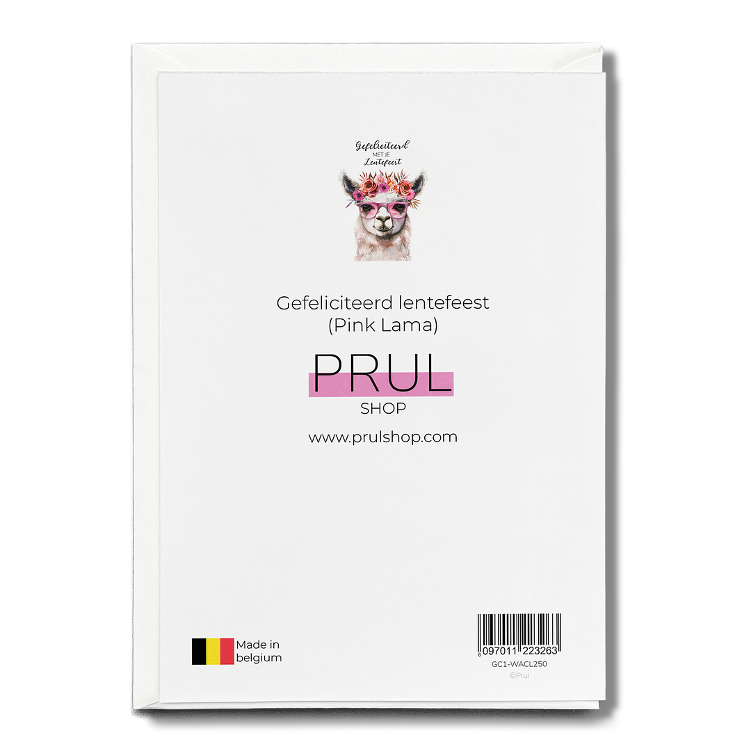 Gefeliciteerd lentefeest (Pink Lama) - Greeting Card