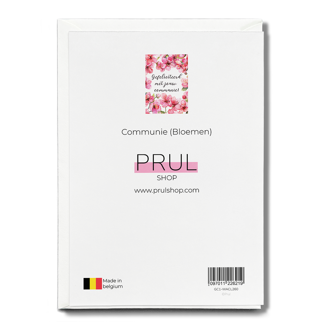 Communie (Bloemen) - Greeting Card