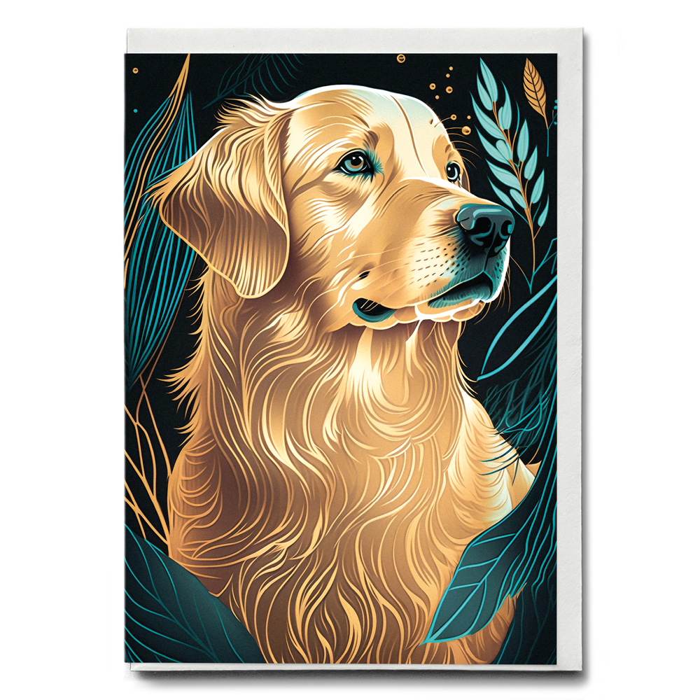 Proud golden retriever - Greeting Card