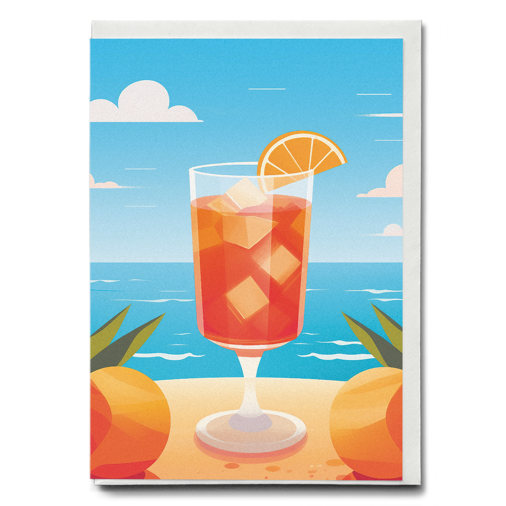 Aperol Spritz at the beach - Greeting Card
