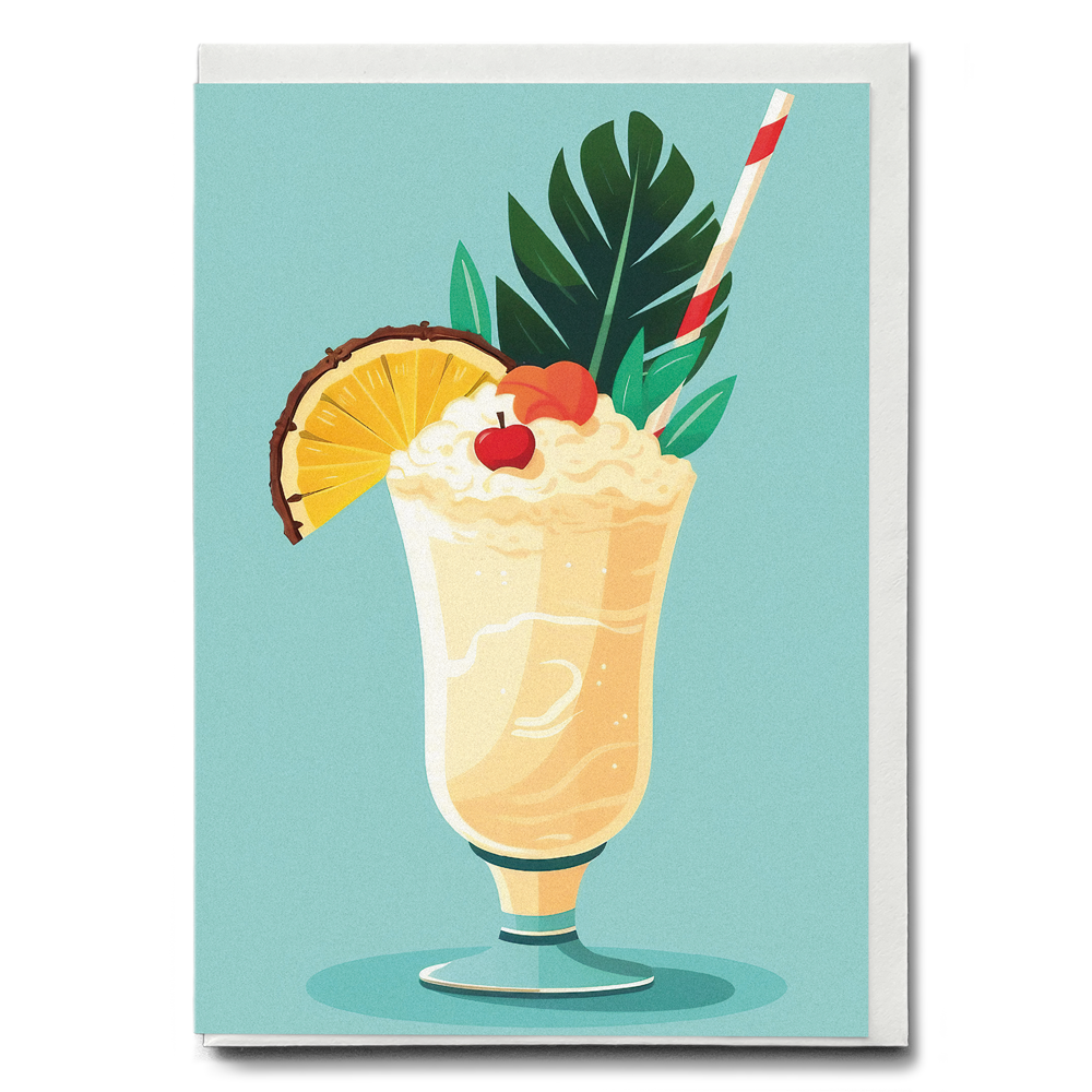 Pina colada (Light blue) - Greeting Card
