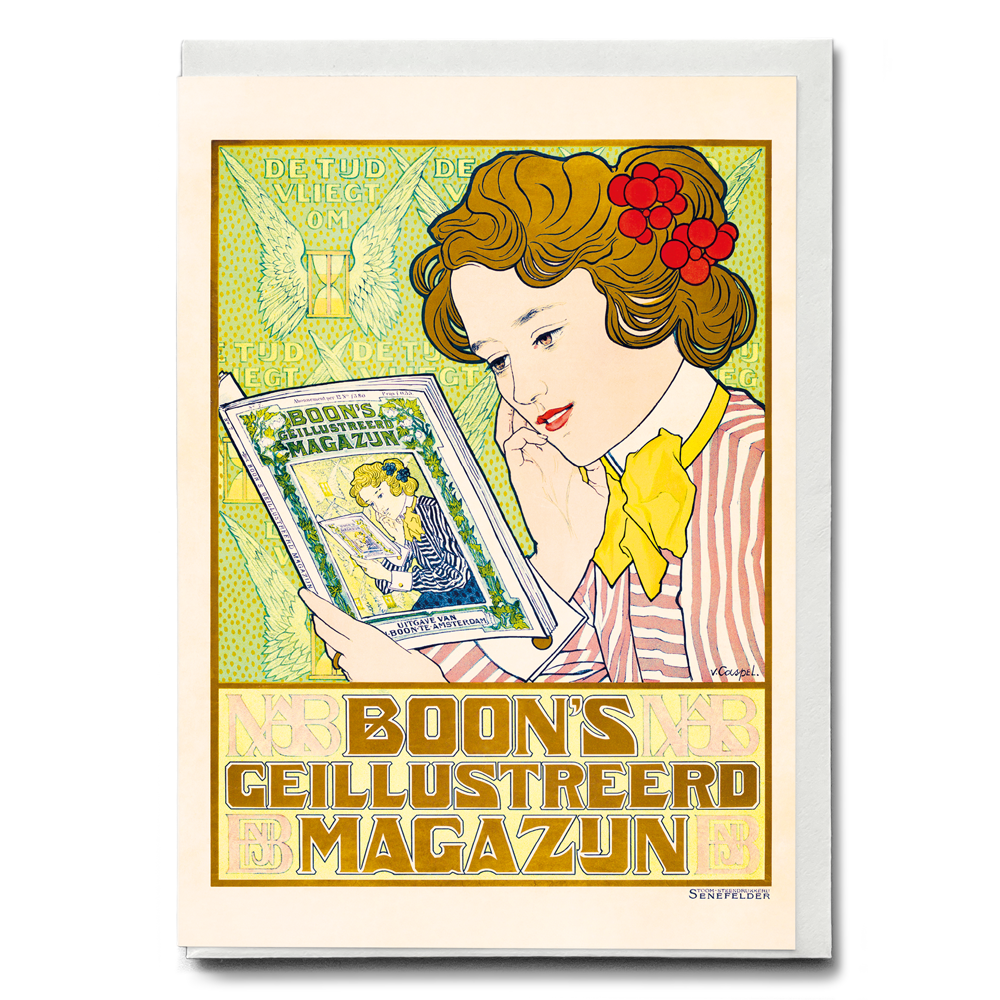 Poster for Boon's Illustrated Warehouse by Johann Georg van Caspel - Greeting Card