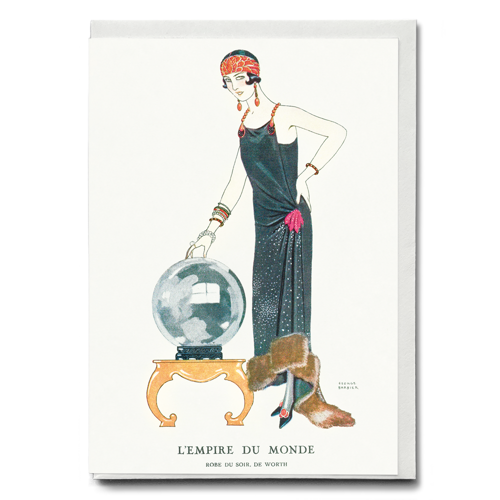 L'Empire du monde: Robe du soir, de Worth - Greeting Card