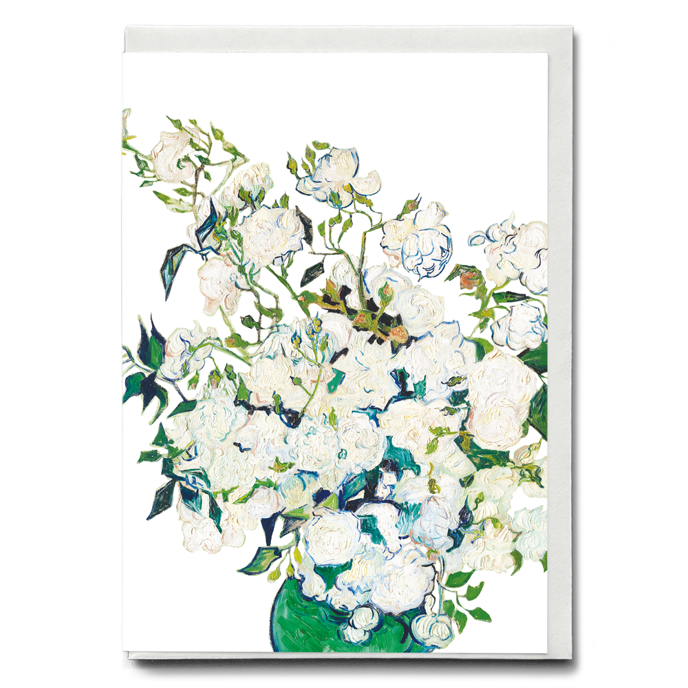 Roses Cutout By Van Gogh - Greeting Card