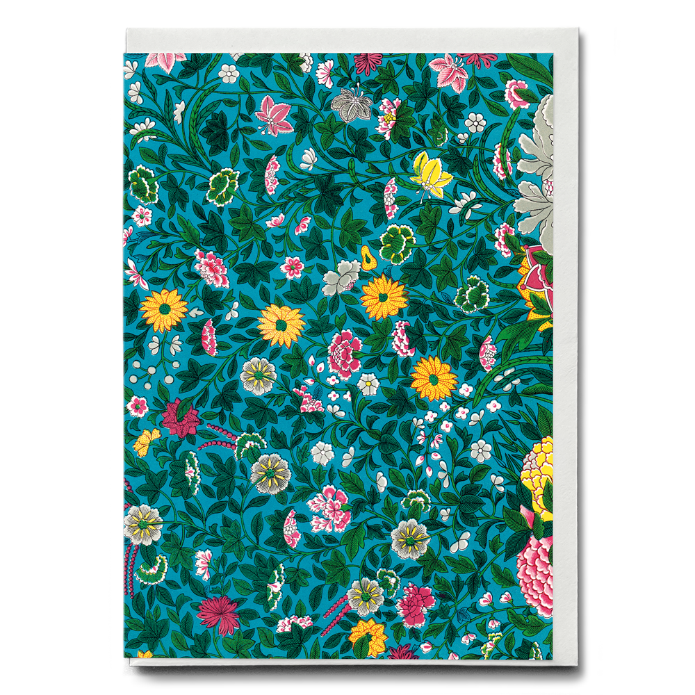 Green botanical pattern - Greeting Card