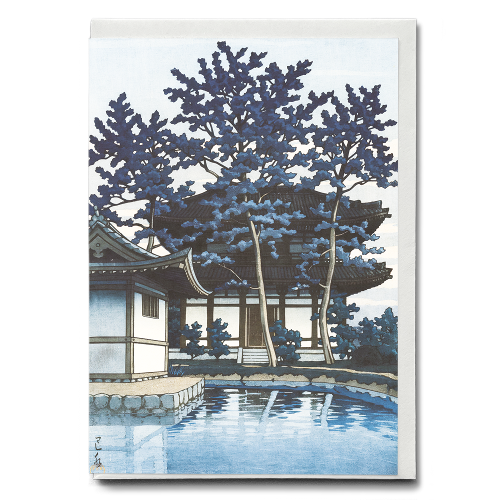 Kiko-ji Temple, Nara by Hiroaki Takahashi - Greeting Card