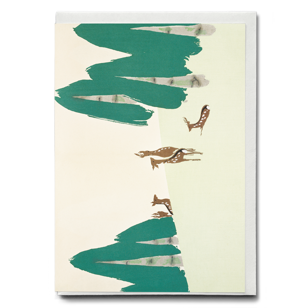 Deer By Kamisaka Sekka. - Greeting Card
