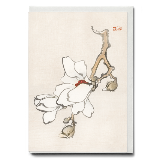 Magnolia by Kōno Bairei - Greeting Card