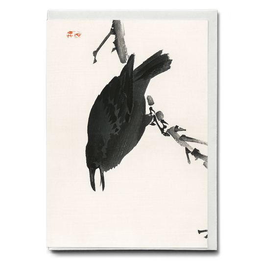 Crow by Kōno Bairei - Greeting Card