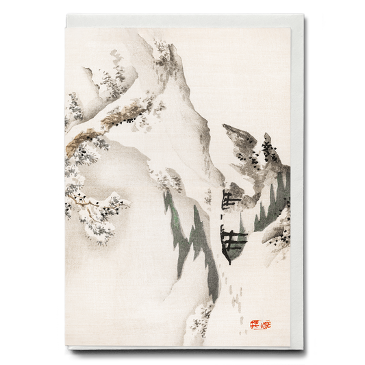 Snowscape by Kōno Bairei - Greeting Card