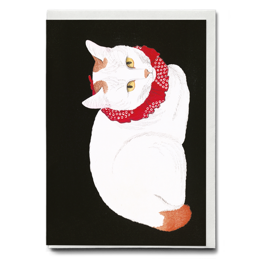Shironeko by Takahashi Hiroaki - Greeting Card