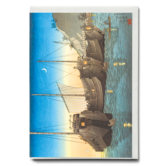 Junks in Inatori Bay, Izu By Takahashi Shōtei - Greeting Card